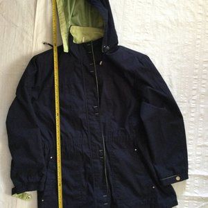 Mackintosh New England Navy/Green women's spring Jacket hooded